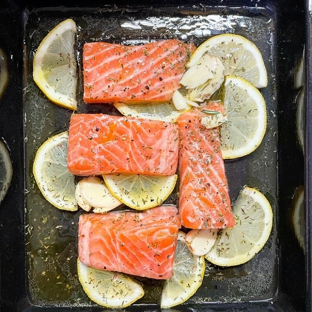 How Much Juice Can You Get From a Lemon? - Salmon on lemon.